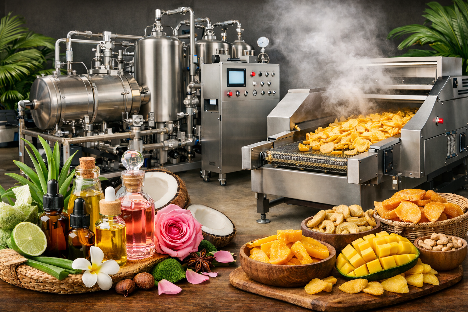 Natural raw materials and industrial processing